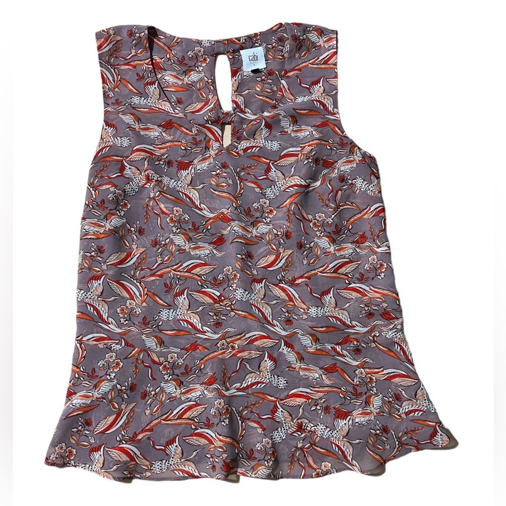 Cabi sheer small sleeveless top